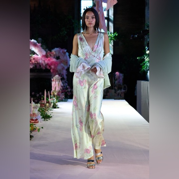 LoveShackFancy, Suniva Silk Charmeuse Dress - Picture 2 of 8